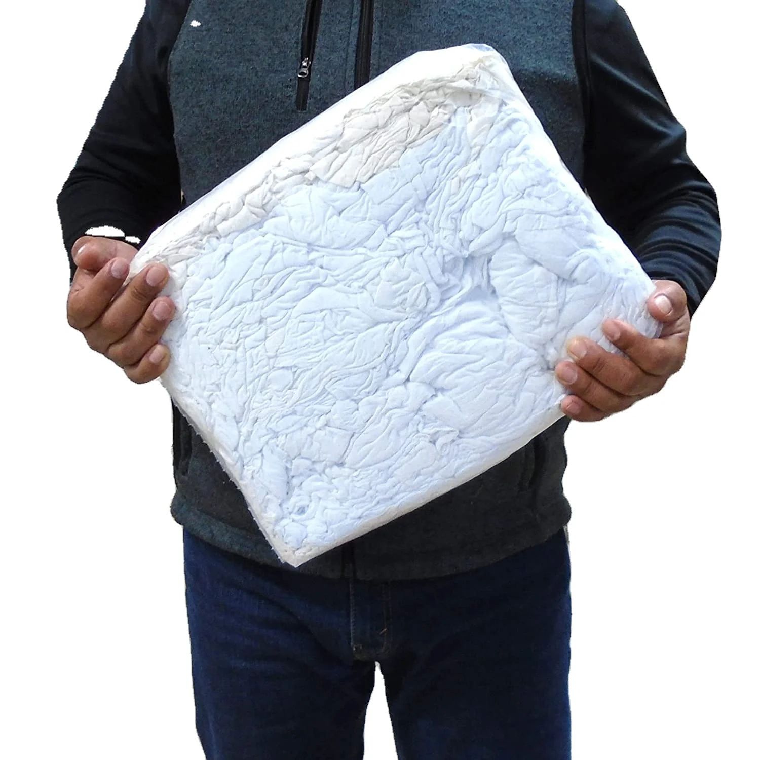 White Textile Waste  White Clothing Waste Cotton Industrial Rags Used T-shirt Mixed Color 100% Cotton Rag For Industrial