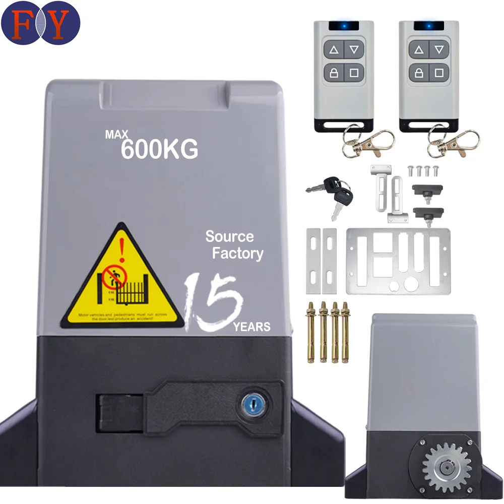 Heavy duty 260W 600KG Bluetooth control automatic sliding villas security gate motor opener liner magnetic drive