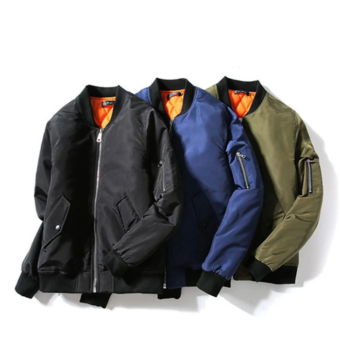 Wholesale Sportswear Baseball Jackets Windproof Coat Wholesale Teen Boy Customized Blank Flight Bomber Jacket