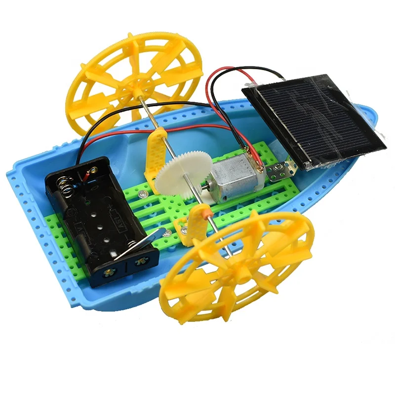 solar and battery hybrid boat solar system model toys