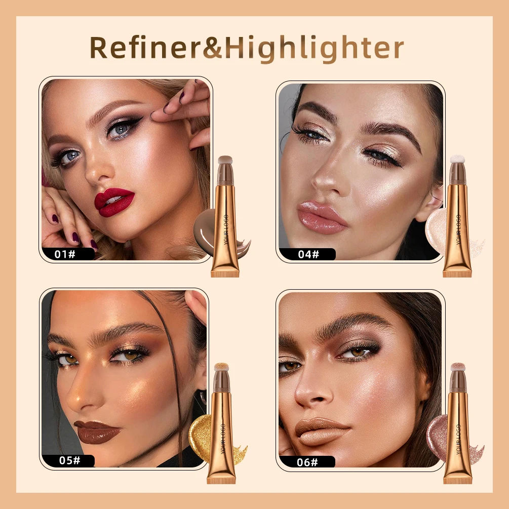 Private Label Liquid Blush Contouring Makeup Highlighter Waterproof Liquid Contour Highlighter Blushers