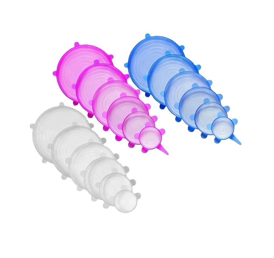 Reusable Seal Lid Durable and Expandable Food Covers Keeping Food Fresh Dishwasher and Freeze
