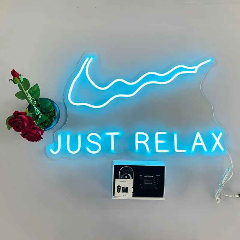 
Drop Shipping Just Relax Neon Sign DC 12V Waterproof Led Silicone Neon Flex Light 6x12mm Neon Sign 