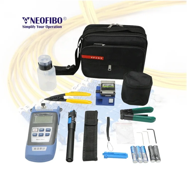 Neofibo FC-6S fiber optic ftth tool kit fc-6s optical cleaver powefiber tool kit with visual fault rocator ftth fiber optic tool