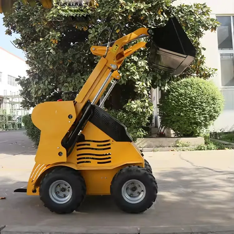 Mini loader skid steer loaders with tracked snow blower lawn mower breaker hammer earth-moving machinery mini skid steer loader