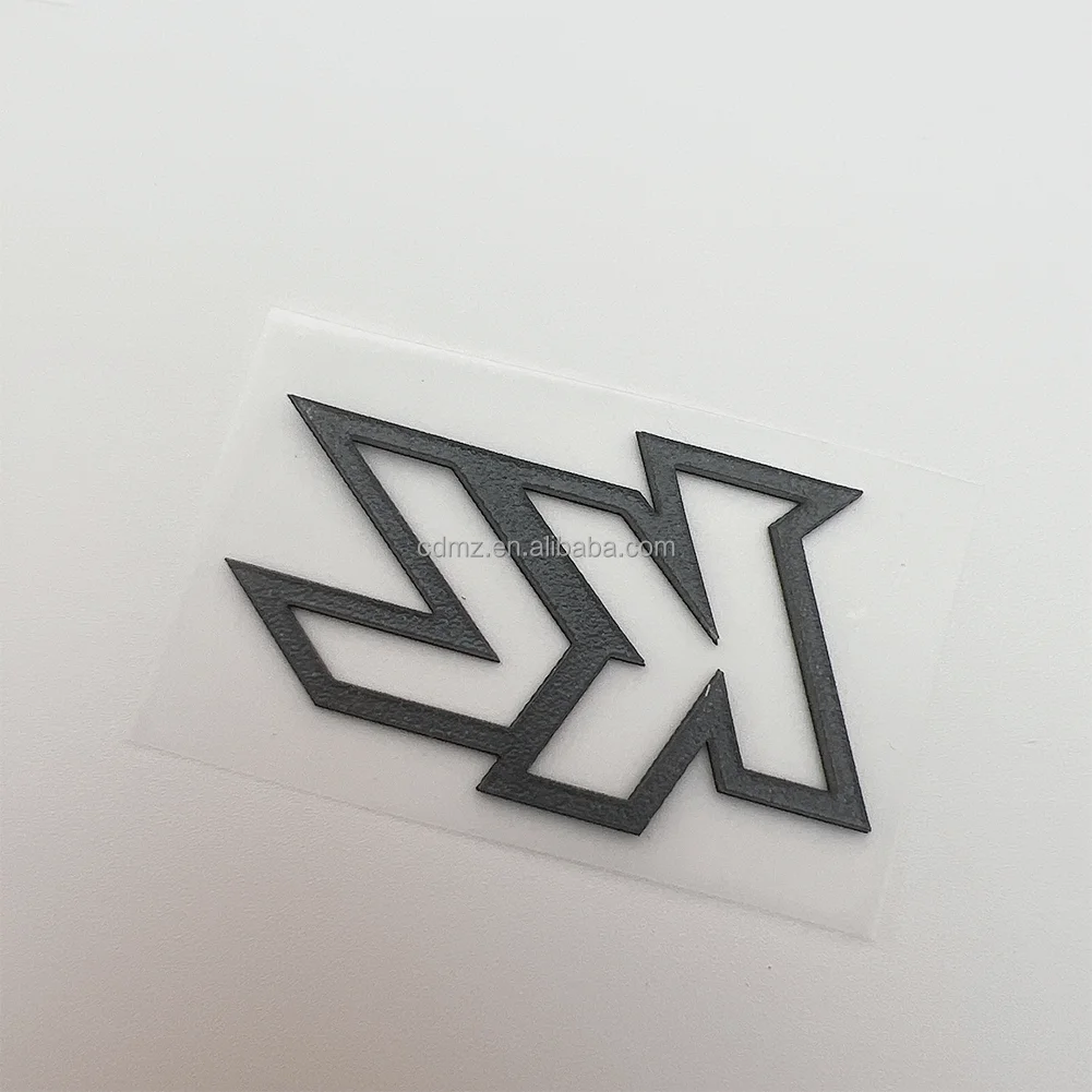 Custom Red Letter Logo 3d Stereo Thick Silicone Tab Pvc Soft Rubber Patch Silicone Heat Transfer Label Iron On Patches