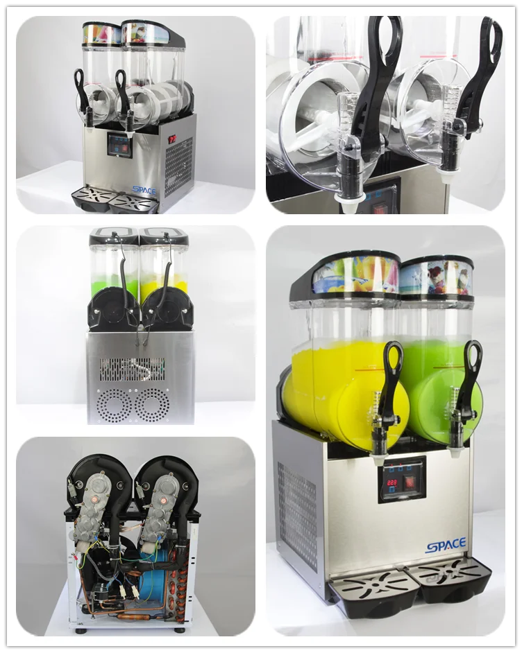 
Two bowls Commercial use Slush Machine Alcoholic drink for Hotel & Restaurant 110V 60HZ 