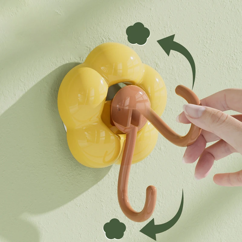 JAYA Sunflower Suction Cup Hooks No Punch No Trace Suckers Hooks for Kitchen Living Room Bathroom Powerful Sticky Hooks
