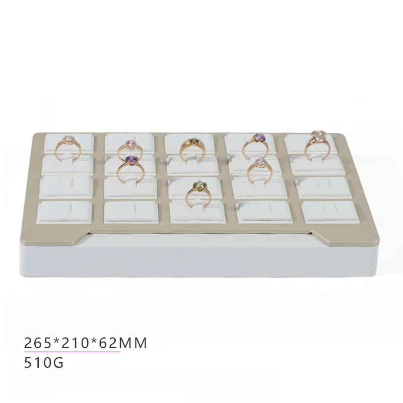 DIGU PU leather jewelry display stand earrings display props jewellery ring pendant necklace storage display tray