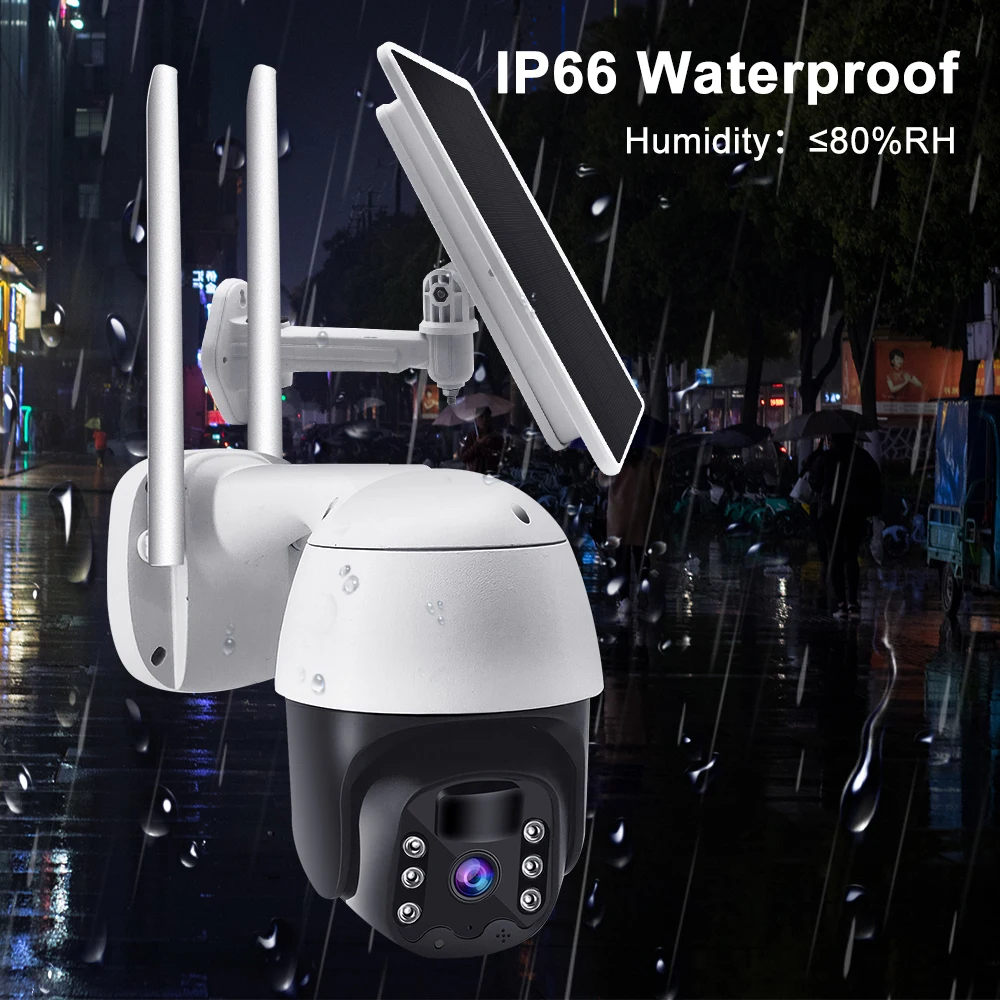 Outdoor Solar Wireless Wifi IP Surveillance Camera for House Security