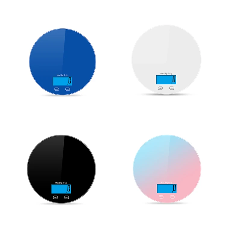 Household Cooking Weight Electronic Digital Food Round Small Smart Kitchen Scale With APP