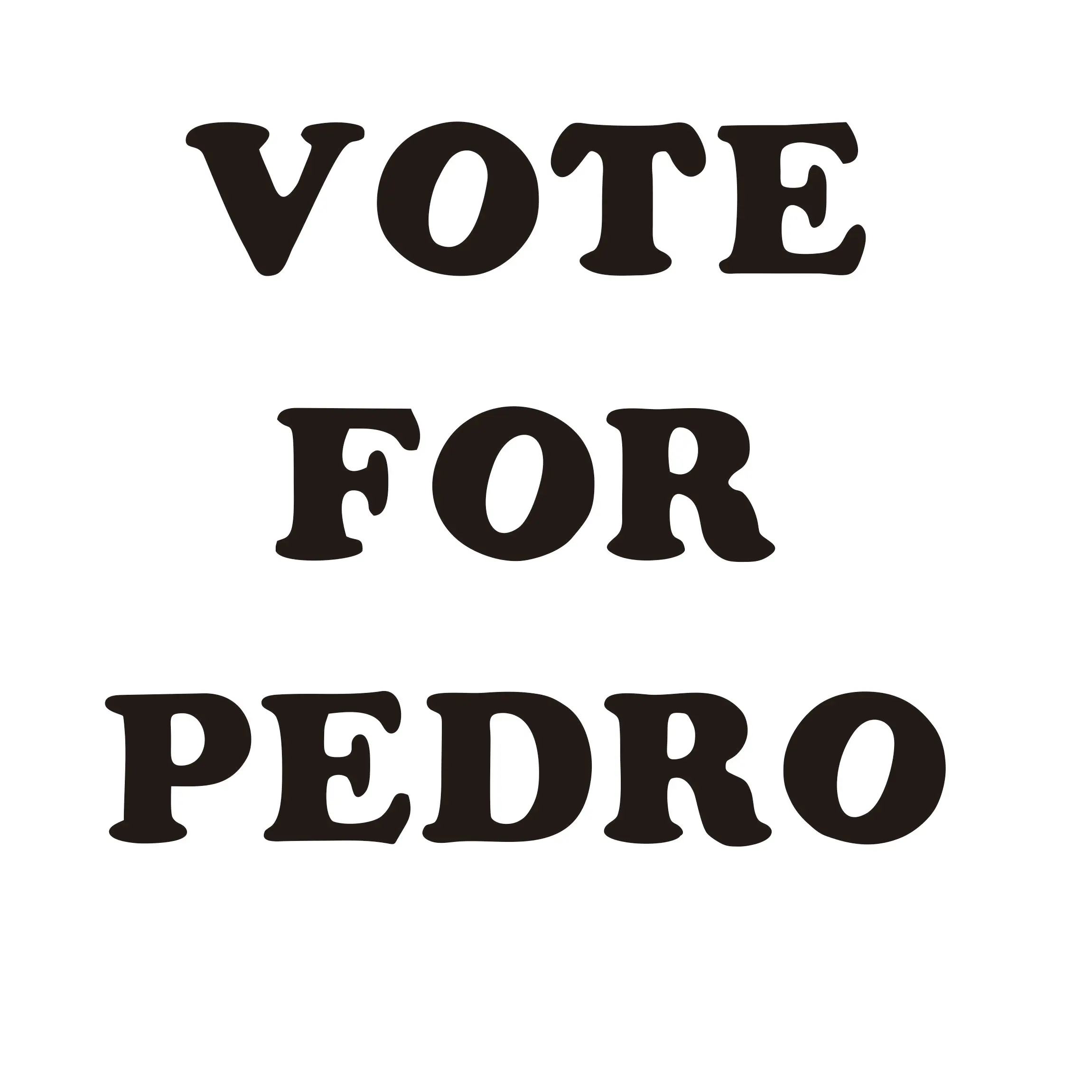  Vote for Педро белый виниловый стикер для окна автомобиля