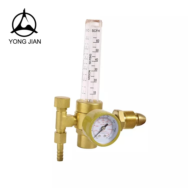 Top quality brass carbon dioxide/argon regulators with gauge