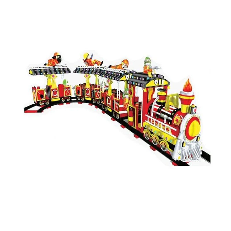 6 Players Electric Train Coin Operated Mini Kids Rail Track Train