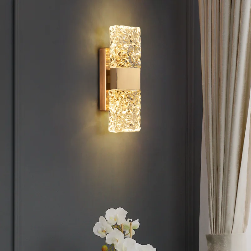 New Modern Led Wall Lamp Simple And Luxurious Crystal Lamp For Lobby Bedroom Nordic Fashion Corridor Staircase Design Wall Lamp