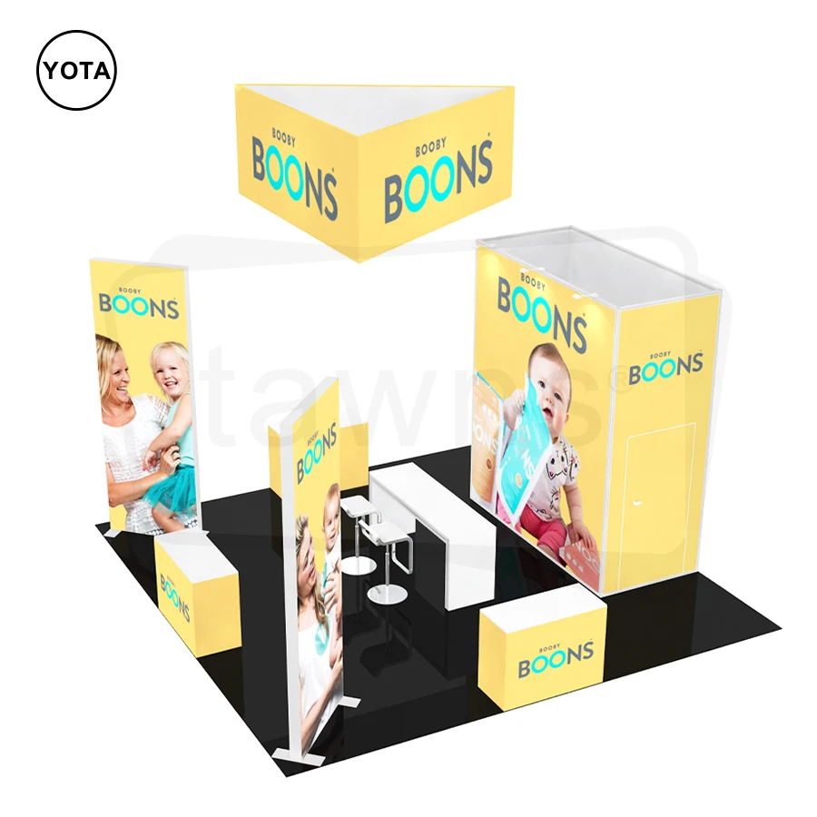 Tawns Custom Exhibition Booth Trade Show Booth Conference Exhibits Curved Stretch Fabric Backdrop Displays Booth