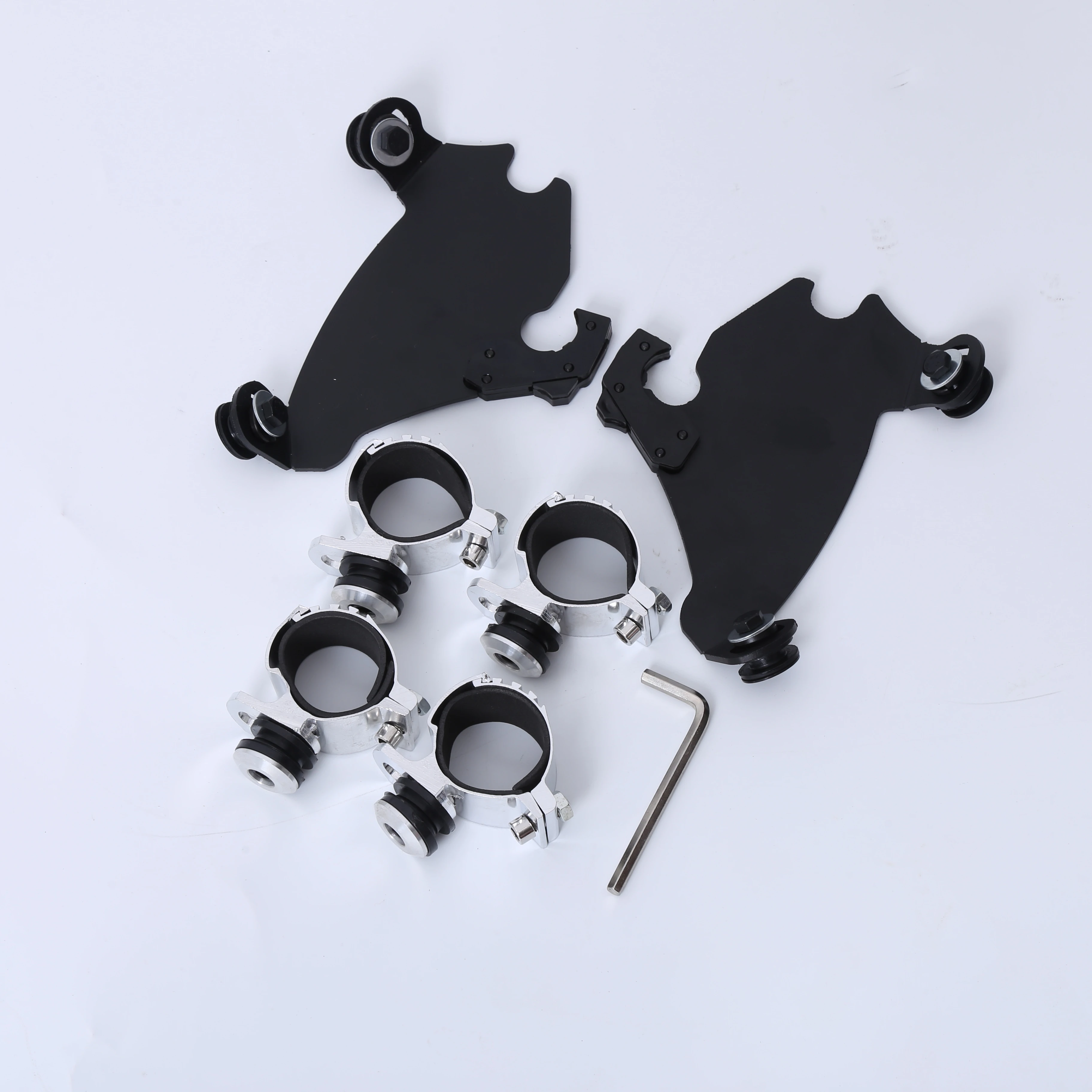 49mm metal Black Fork Bracket Gauntlet Fairing Trigger Lock Mount Kit For Harley Dyna Sportster 1986-2016
