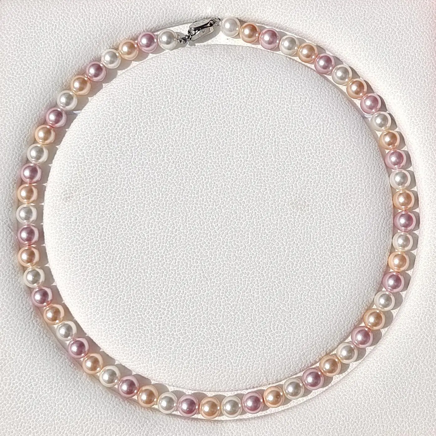 Wholesale 8/10mm Pearl Jewelry Necklace Colorful Natural Shell Pearl Beads Chain Necklace For Women Gifts