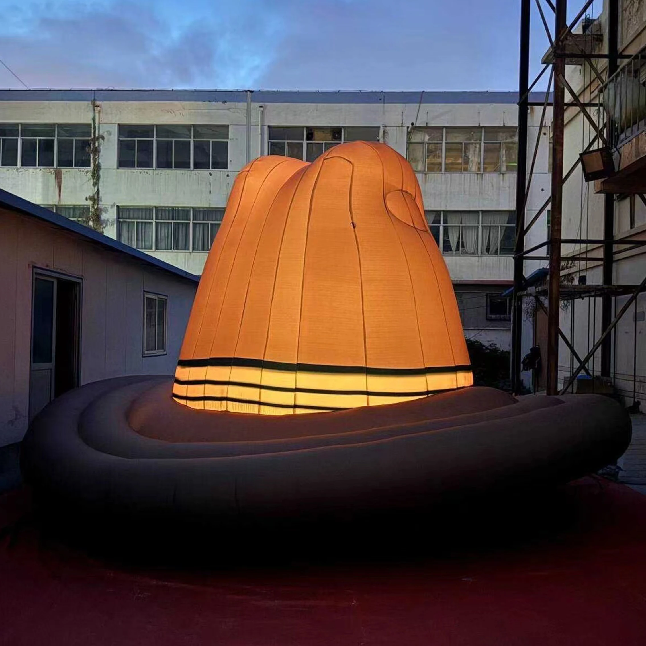 High quality PVC inflatable cowboy hat durable PVC blow up cool hat giant cowboy hat for events