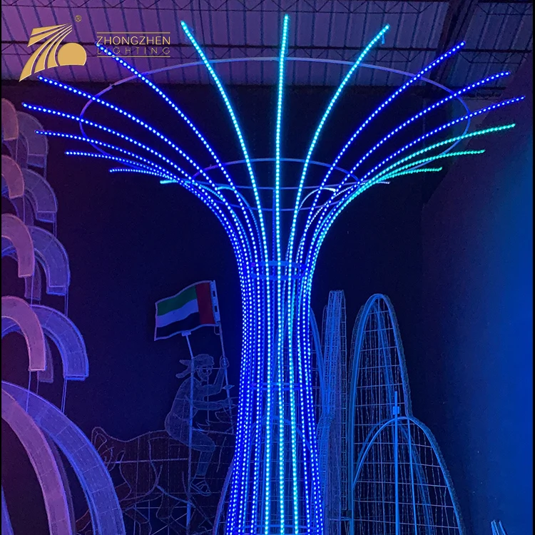 High Quality Custom Made Giant 3D Motif Decoration Project LED Christmas Lighting