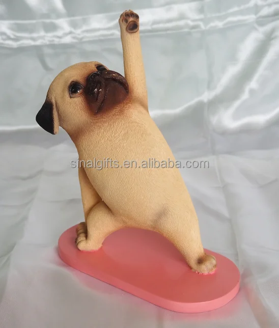 Polyresin resin craft home decos Factory price European Nordic Polyresin Resin surfing Dog home decor tabletop ornaments