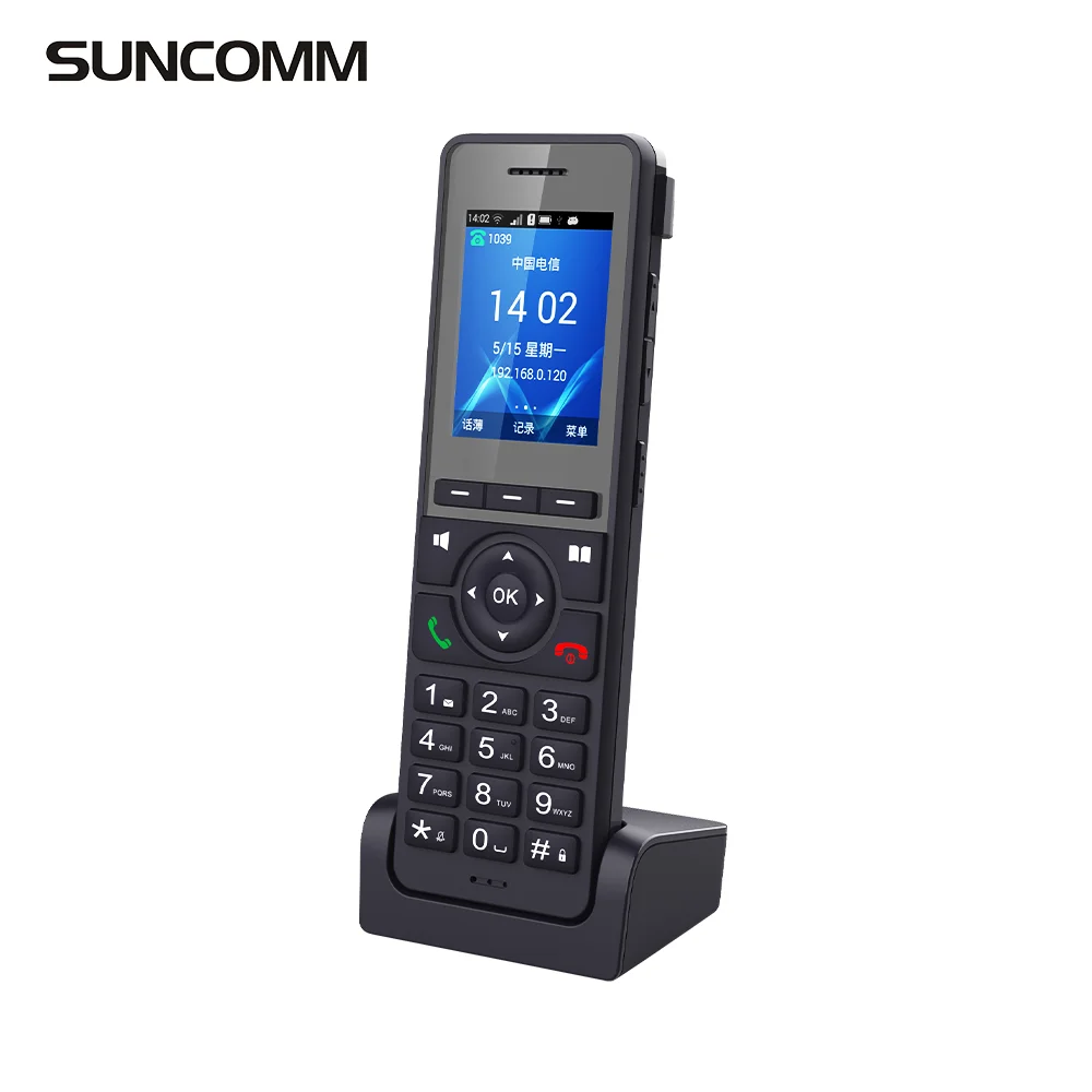 4G LTE Dual card Handset Cordless Phone office school hotels 2.4-inch Screen 3 SIP Accounts Wi-Fi Cordless IP Phone