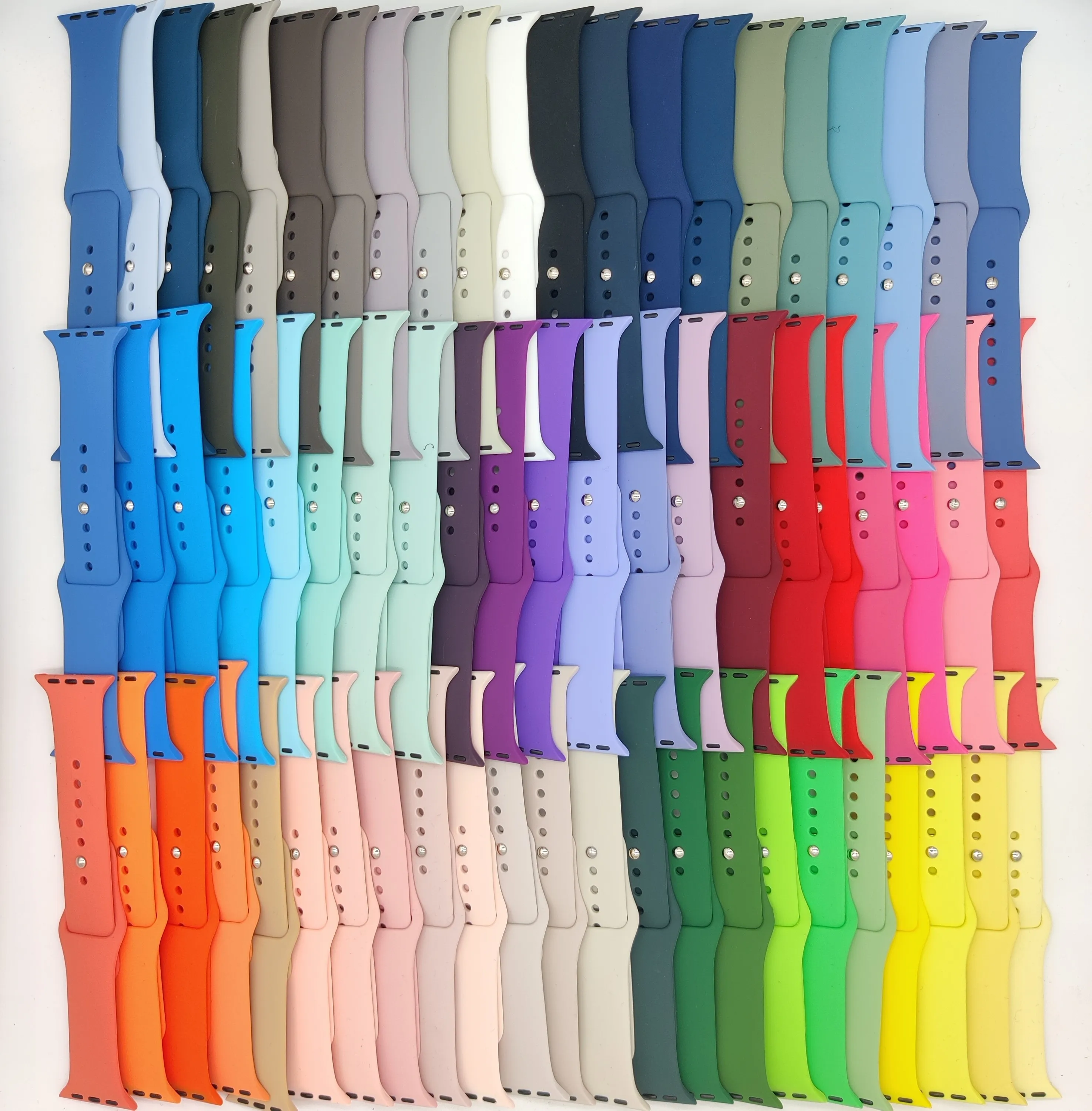 62 цветов для классический силиконовые ремешки apple watch Смарт-спортивный резиновый ремешок часов 38 40 41 42 44 45 мм серии iPhone 7 6 5 4