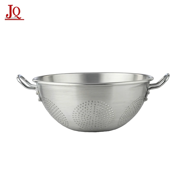 Kitchen Rice Fruit Vegetable Washing Aluminum Colander
