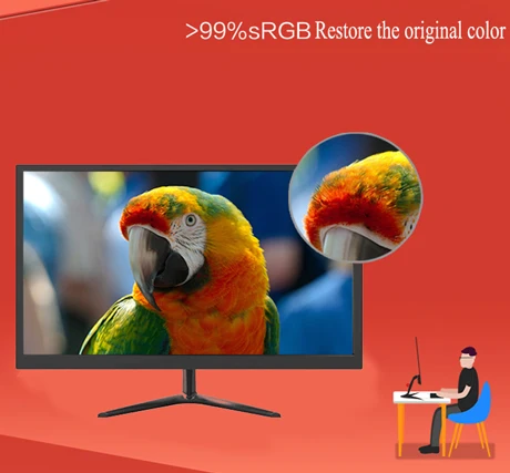 Офисный компьютер монитор ПК с защитой от синего света дюйма Высокая яркость 12 В постоянного тока по самой низкой цене