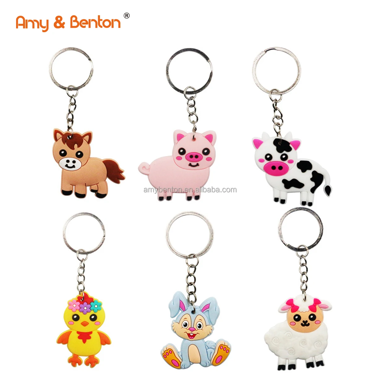 OEM PVC Pink Flamingo Keyring Keychains Party Favor for Wedding Guest Return Gift, Hawaii Themed Party, Baby Shower, Birthday