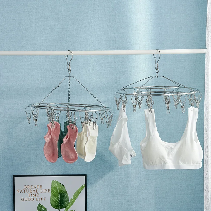 Stainless Steel S-type Multi-Purpose Trousers rack Magic Pants Hangers Closet Space