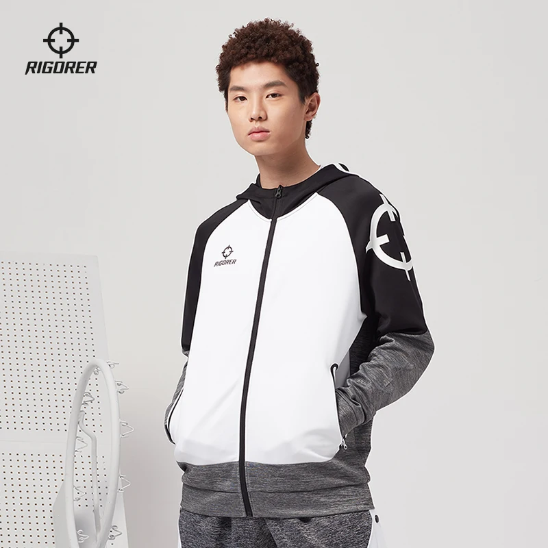 Rigorer Brand Hoodie Jacket Polyester Sports Jogging Tracksuit Custom Wholesale Hot Sale For Men