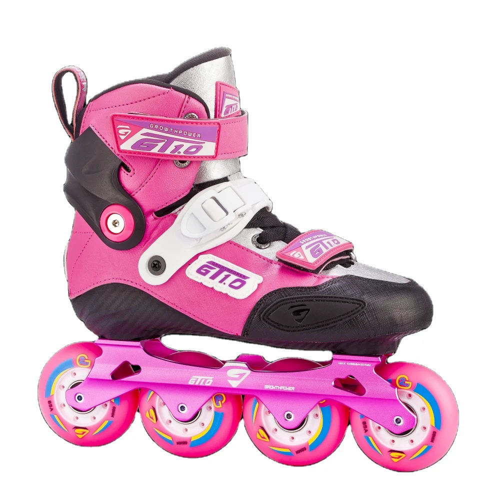 Fashion Professional 85A High Elastic Wear Resistant PU Wheel Magic Cube Leather Upper Kick Speed Roller Skate Shoes