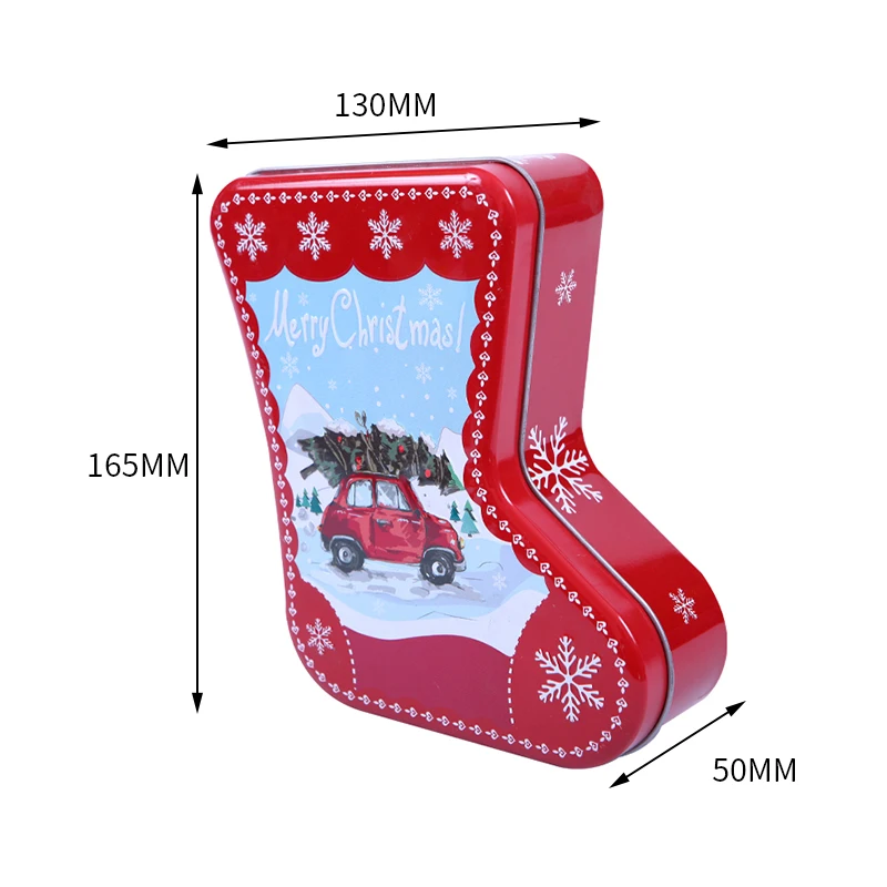 Premium Christmas Tinplate Cookie Tins Set Decorative Cookie Gift Tins, Candies Biscuits Treat Boxes Santa Claus Cookie Tin Can