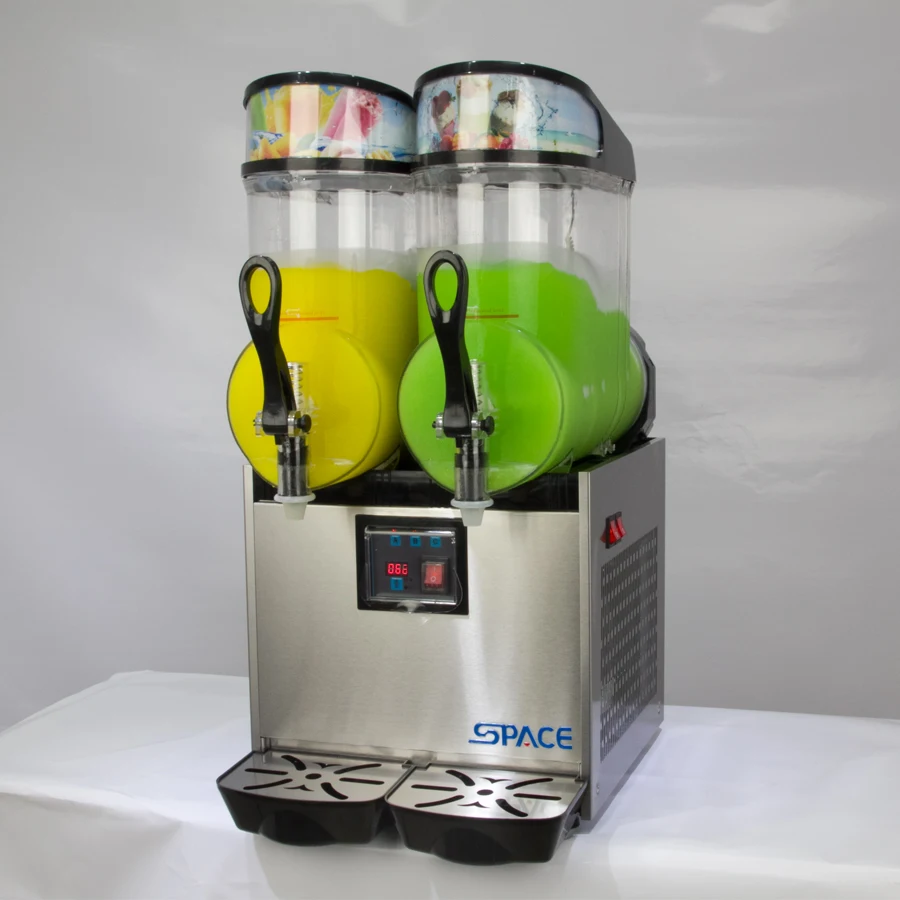 
2 Bowls Margarita Slush Machine Slushie Machine With LED Light Lids 