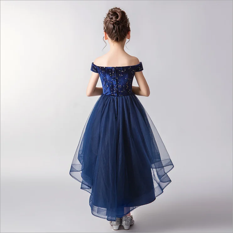 
2020 Summer Skirt for Kinds Girls princess dress flower girl puffy yarn small host evening dress girls piano performance costume 