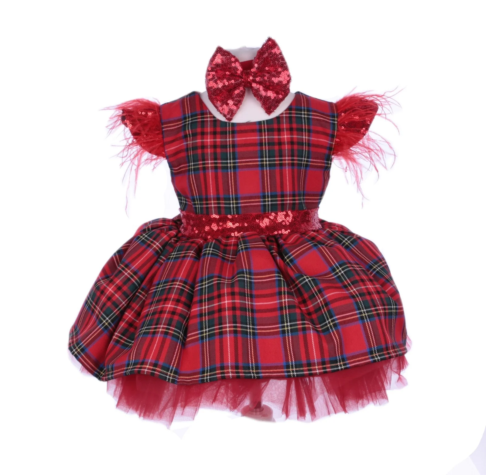 Baby Girls Dress Modern Gingham Dress for Girls Wholesale Custom Newborn New Design Clothes Party Birthday Wedding Babies