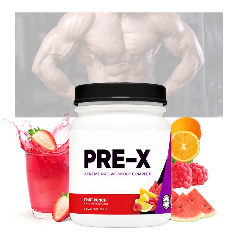 Private Label sports nutrition Pre-Workout supplement Extreme Pre-Workout Powder Complex Fruit flavours