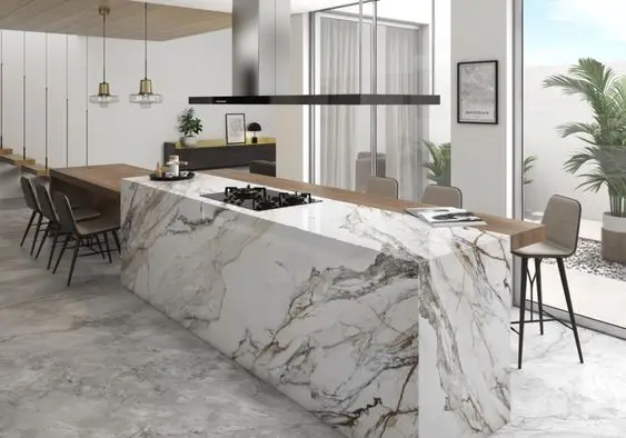 SHIHUI Luxury Stone Designer Customized Calacatta Paonazzo Polished Glazed Marble Surface Slabs Stone Slab Flooring Wall Tiles
