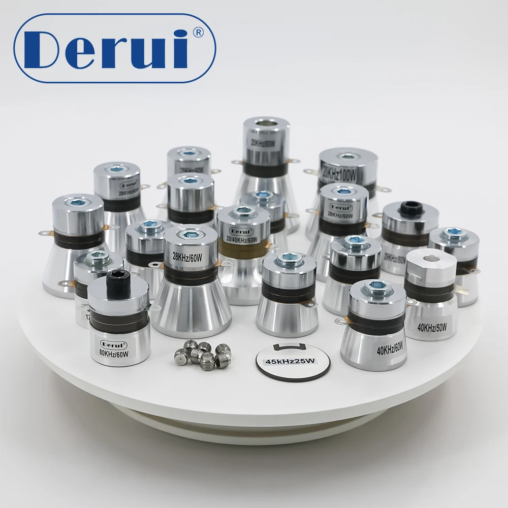 Высокочастотный настраиваемый ультразвуковой преобразователь от 40 кГц до 200 для очистки деталей оборудования пьезоэлектрический