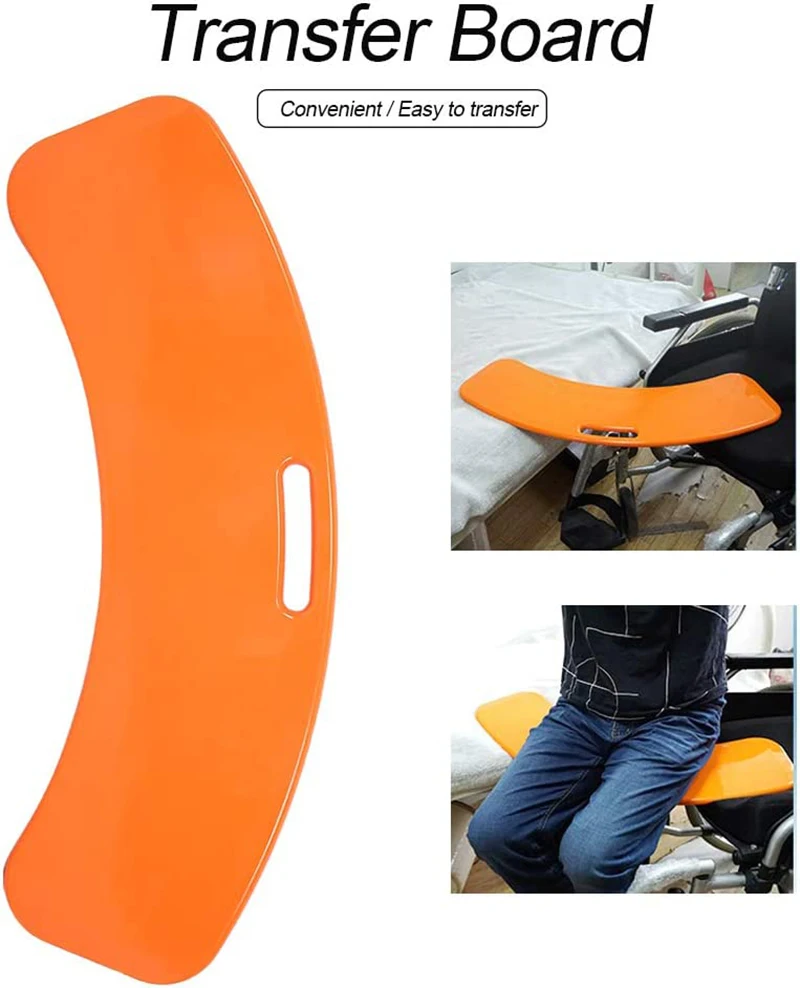 Curved Transfer Board Patient Slide Assist Device for Transferring Patient from Wheelchair to Bed, Bathtub Transport Platform
