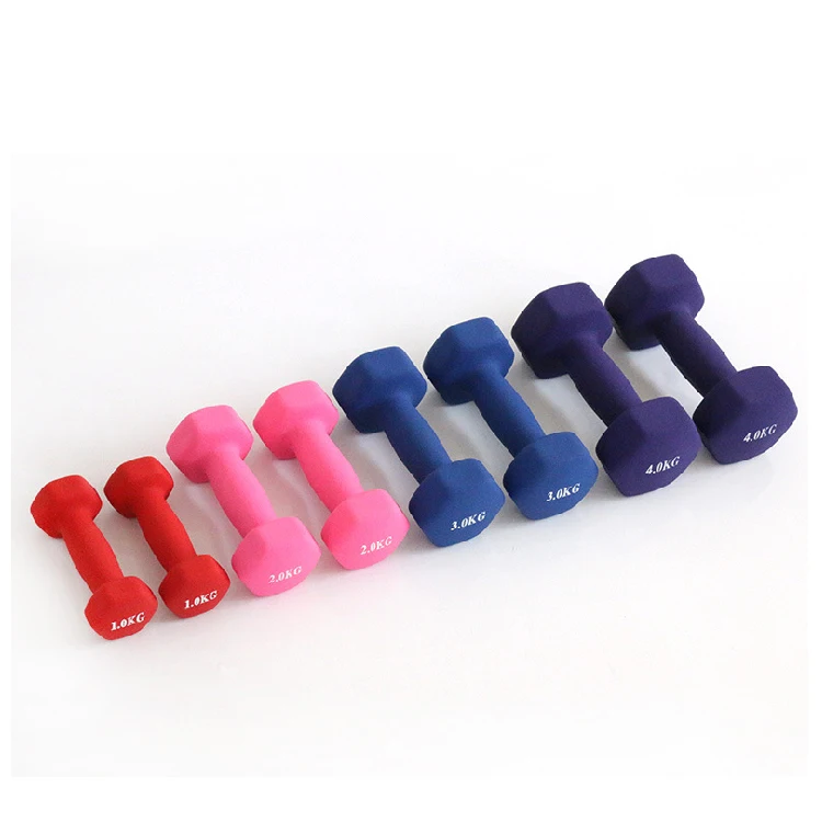 2021 Cheap Hot sale Colorful Hexagon 0.5kg Vinyl Coated Woman pink Dumbbell 1kg 5kg 10kg 10 kg dumbbell set for sale