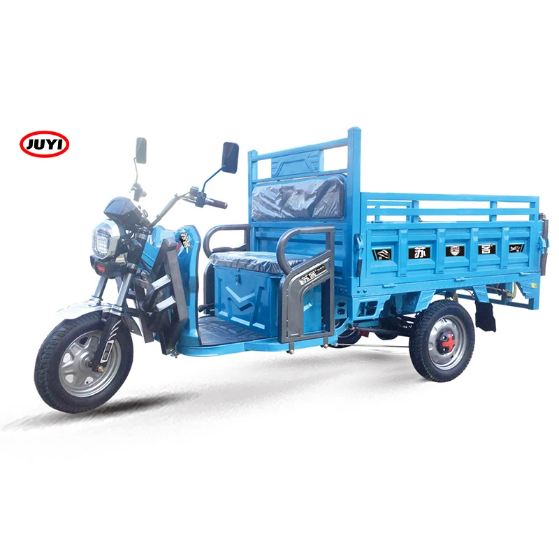 China Customized Three Wheel Electric Tricycle Adult Cargo self loader farm load motorized tricycles with tipper feature