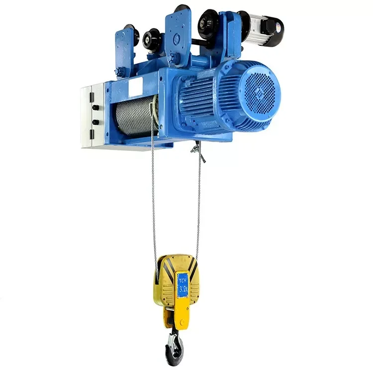 Crane hoist European style monorail wire rope hoist high quality gearbox with trolley