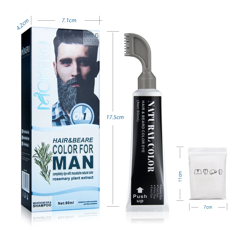 Whole Man Easy Dye Home Use Beard Coloring Comb Magic Black Hair Dye Color Comb Beard Dye Product