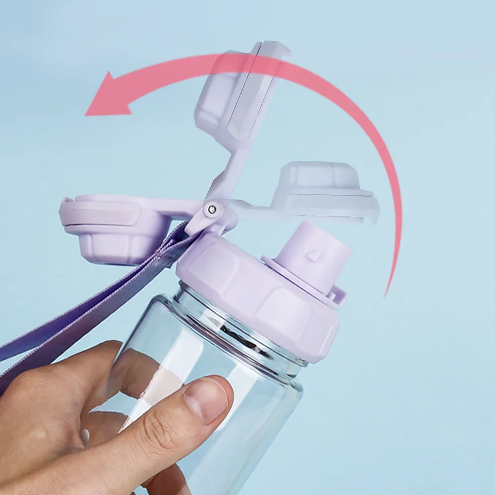 700ml Clear travel Drink WaterBottle Motivational Mouth Outdoor Sports Plastic Transparent Water Bottle