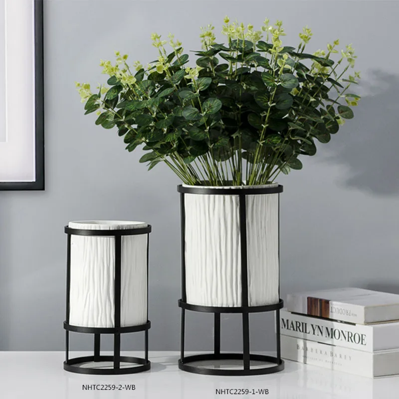 2021 new style tabletop white flower vase ceramic vase ceramic vase pottery