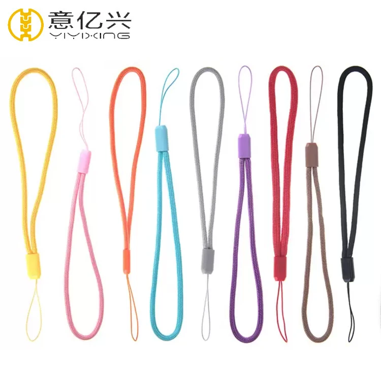 Custom rope badge holder jacquard woven logo custom round nylon lanyards