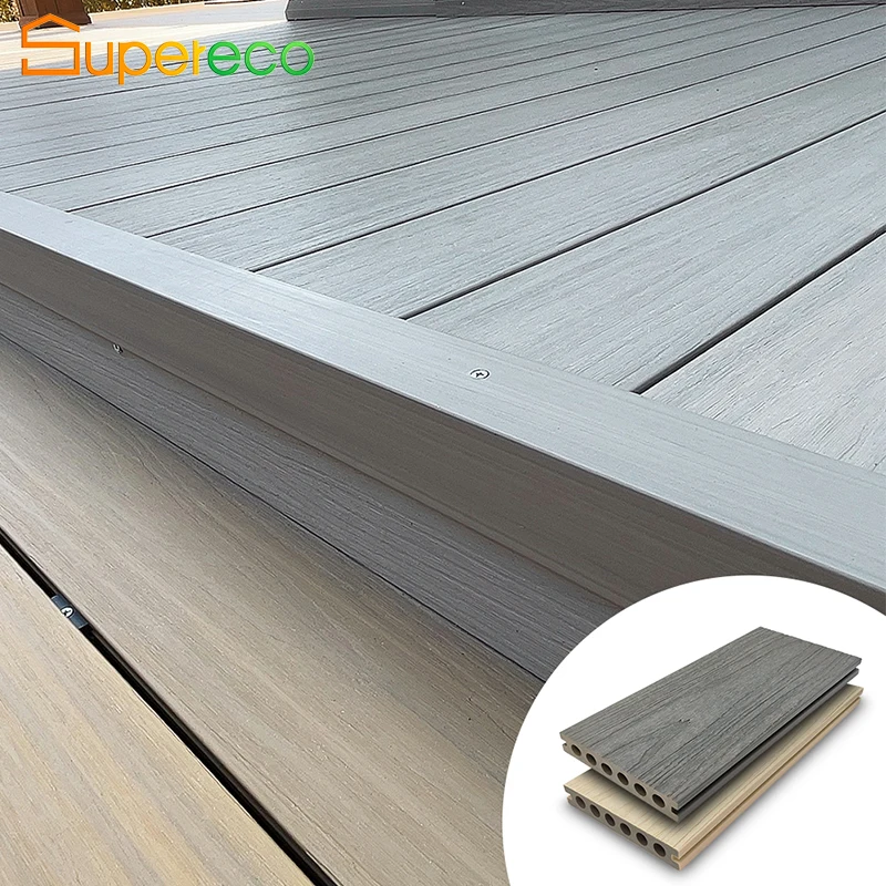 Supereco Outdoor Wooden Floors New Color Tech Deck Wpc Composite Garden Decking Composite Exterior Decking