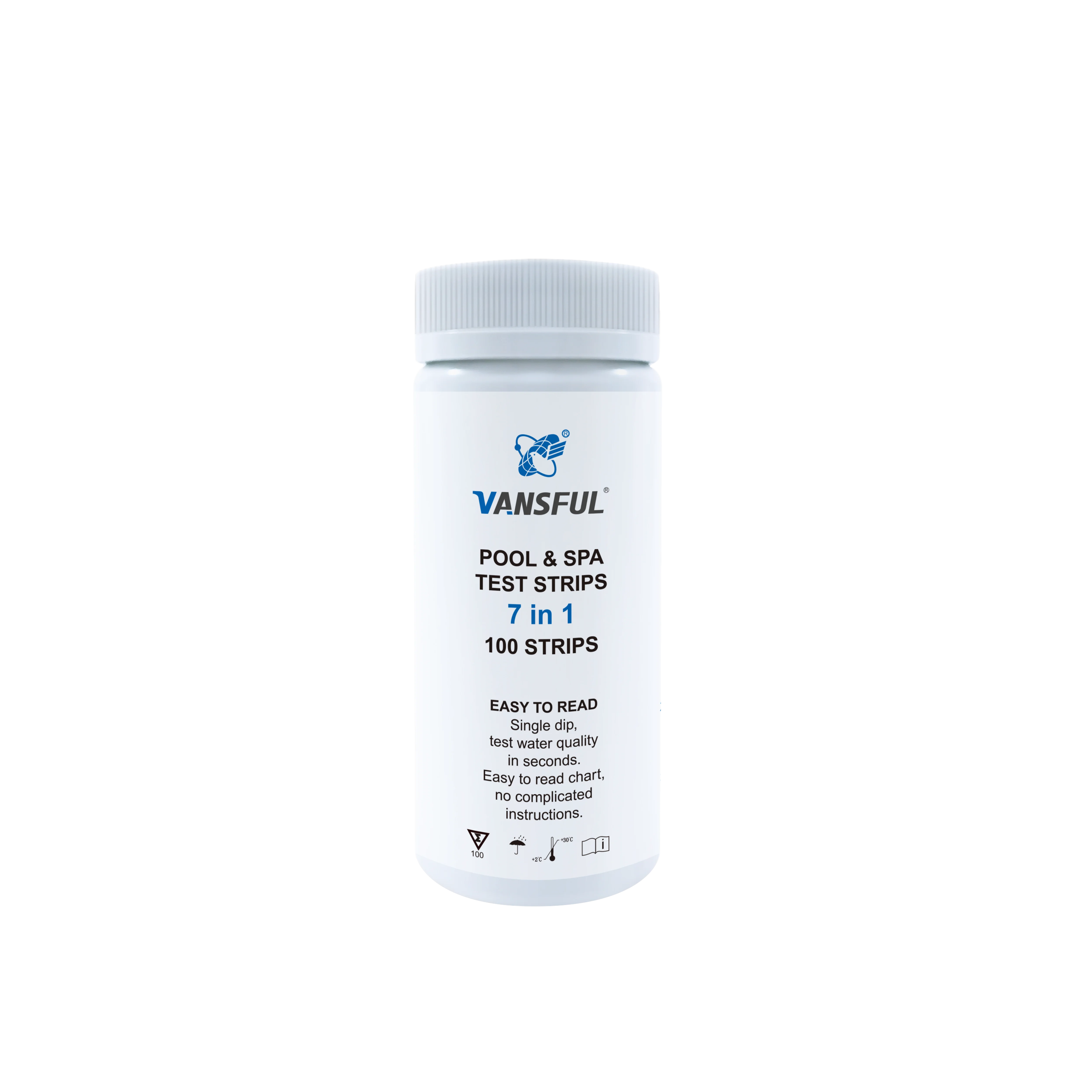 Hot Selling 7 in 1 Pool and Spa Test Strips Swimming Pool Chlorine Test Strip for Hot Tubs 100 Count